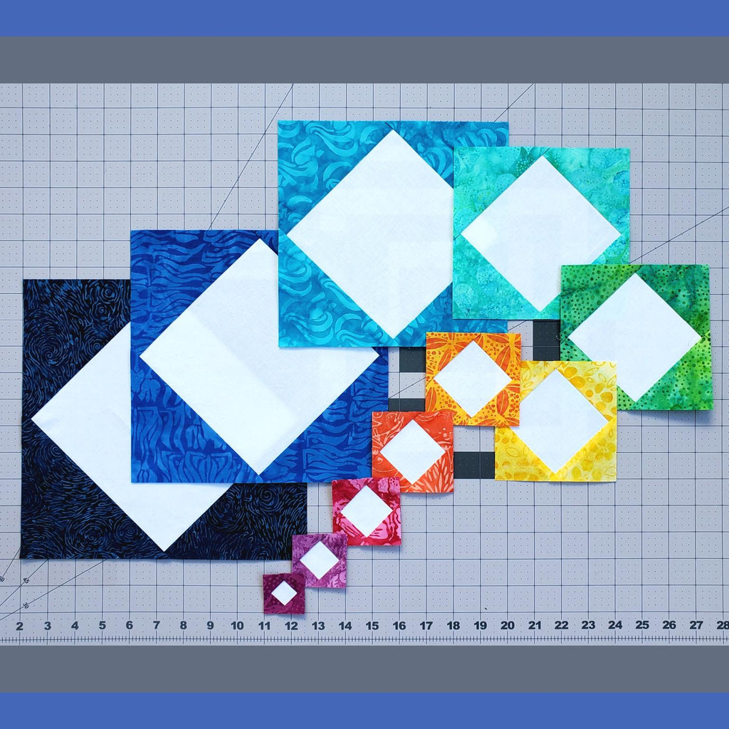 Diamond in a Square Blocks: PDF FPP Templates