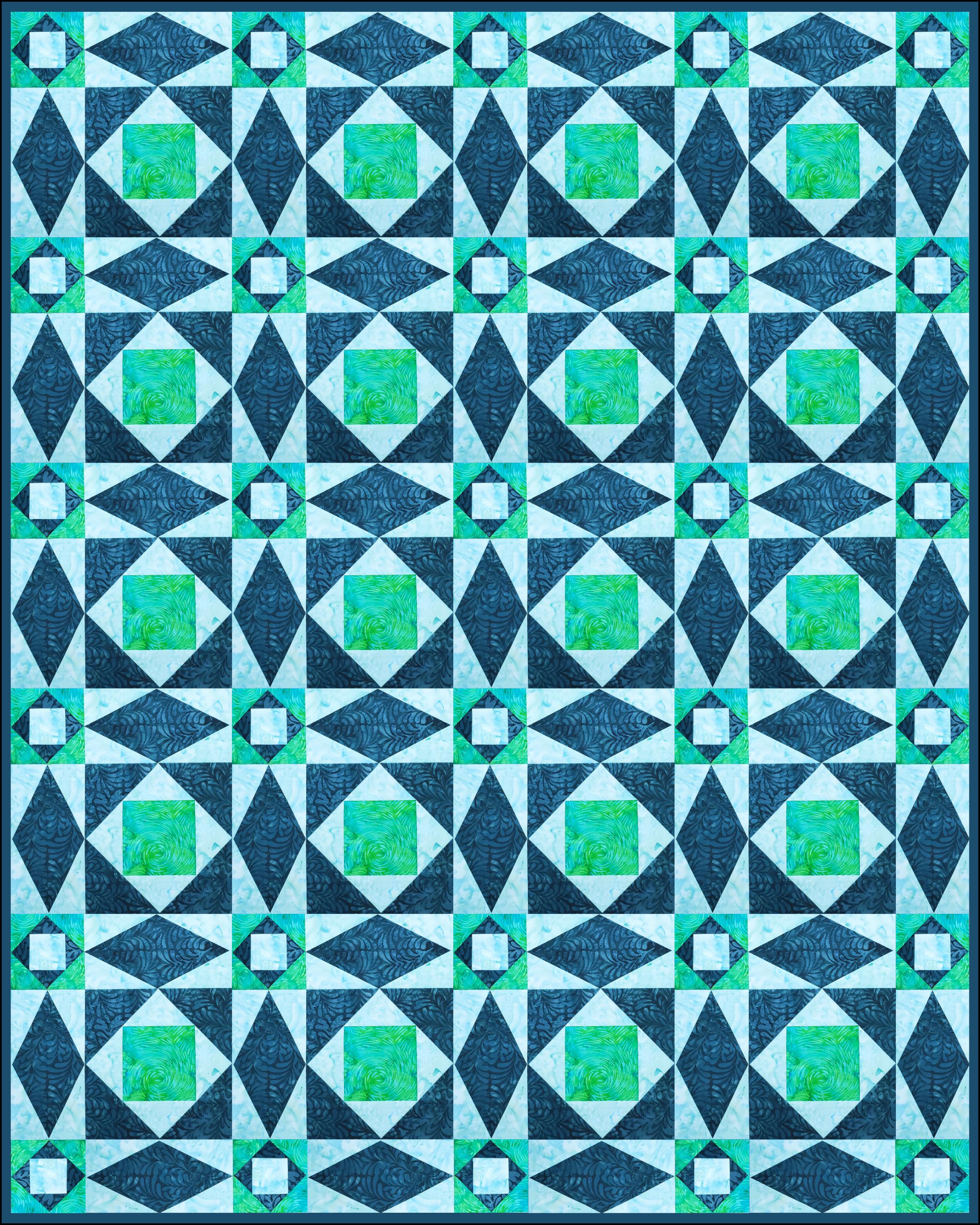 Storm at Sea: PDF Quilt Pattern and FPP Templates