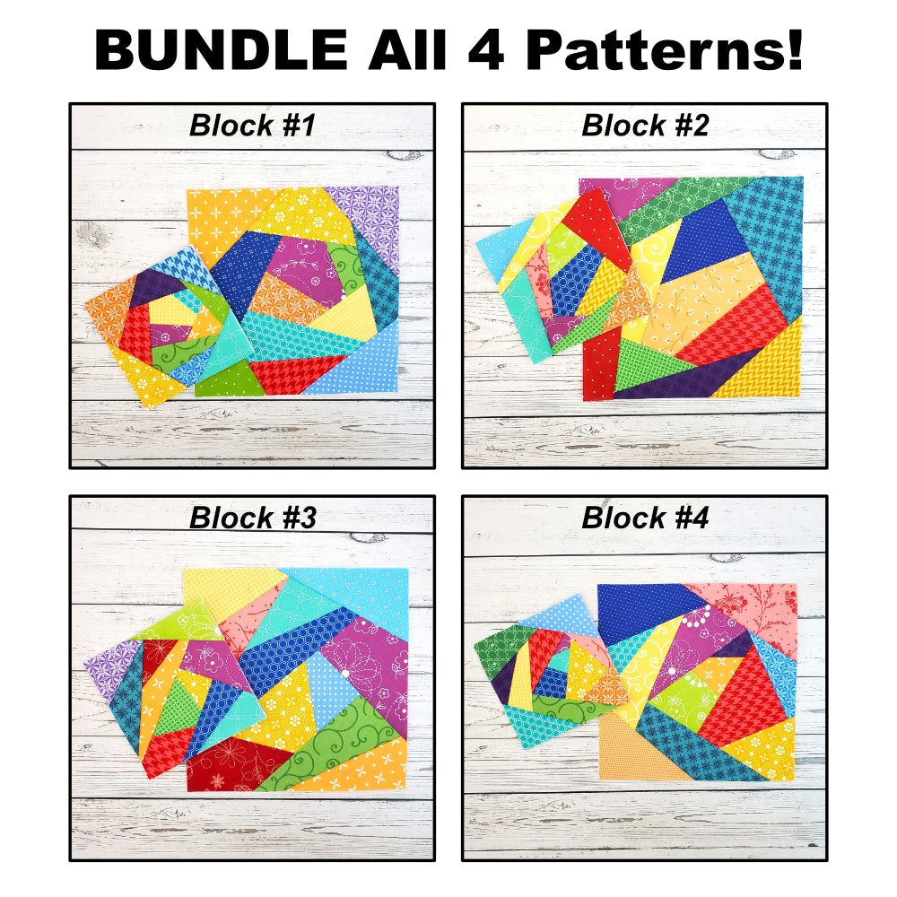 Crazy Quilt Bundle: Pre-Printed FPP Templates