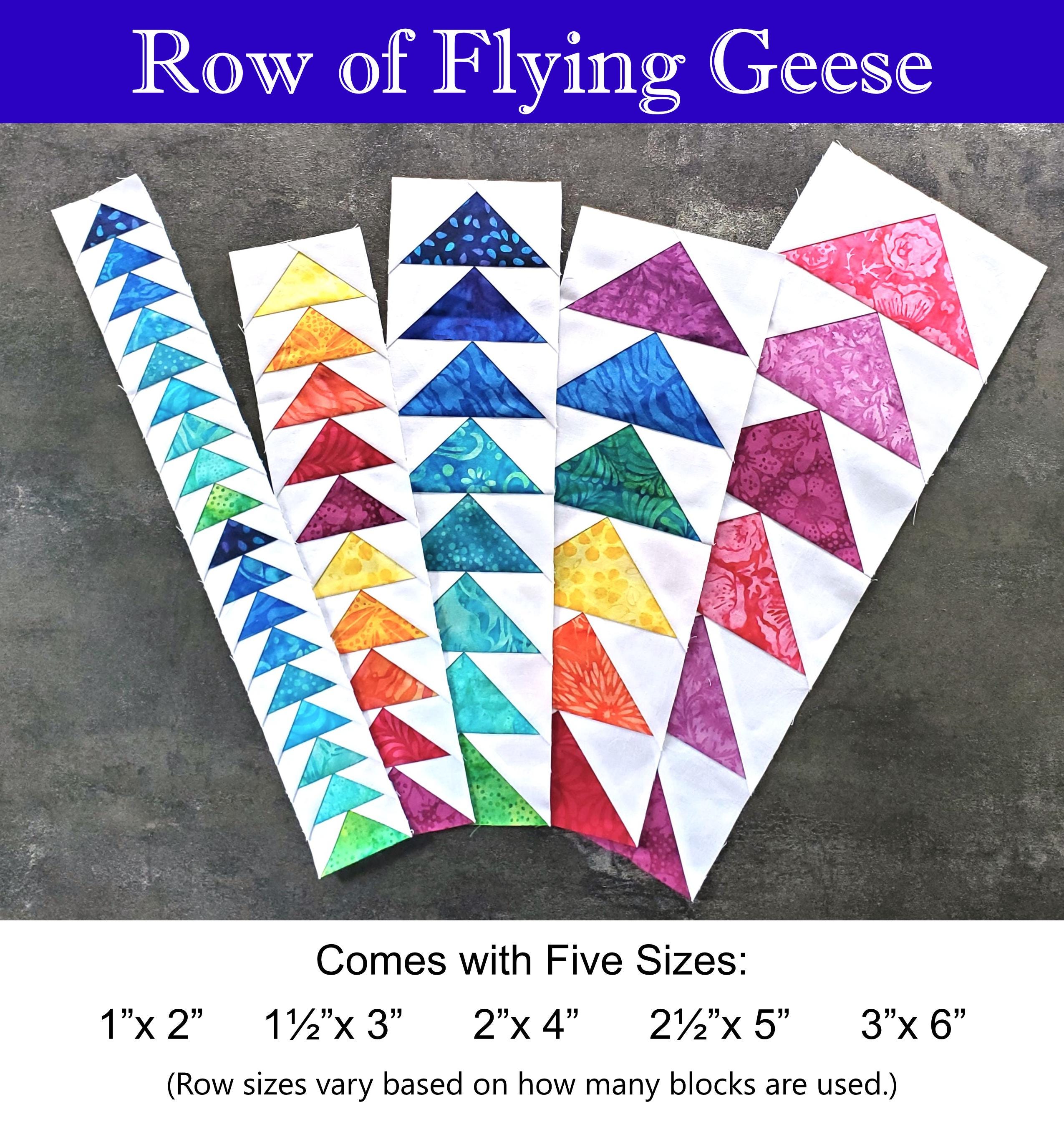 Flying Geese in a Row: PDF FPP Templates