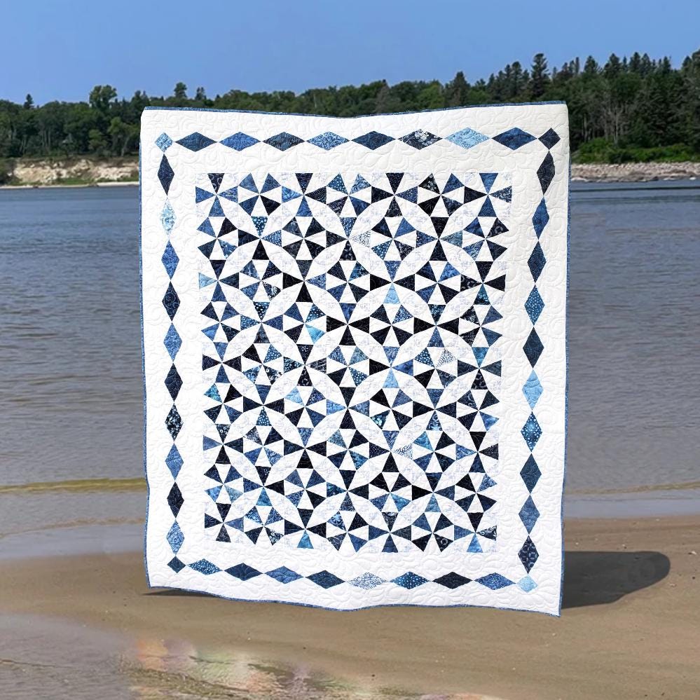 Kaleidoscope: PDF Quilt Pattern and FPP Templates